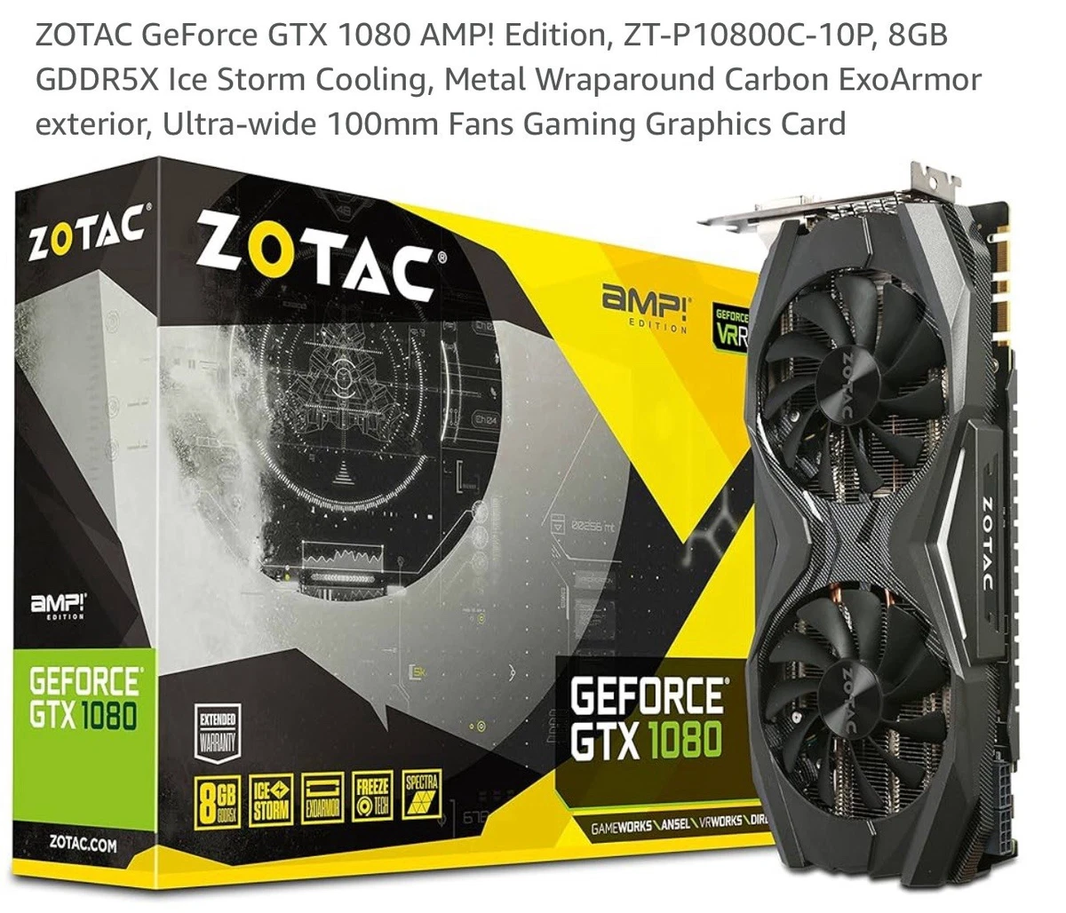ZOTAC NVIDIA GeForce GTX 1080 Computer Graphics Cards for sale | eBay