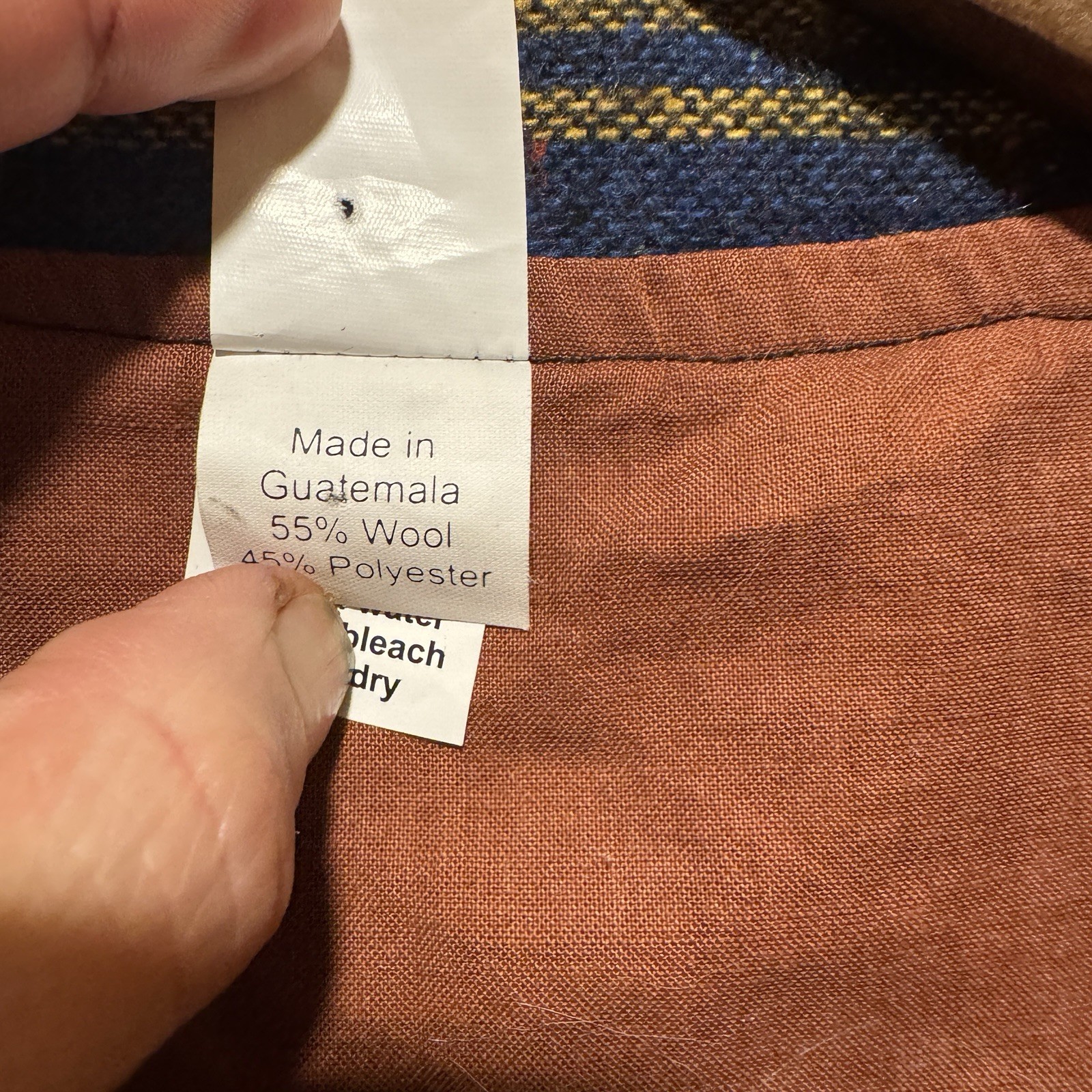 GYPSY ROSE Patchwork Wool Blend Shirt Jacket Hipp… - image 6