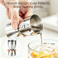 30ml/60ml Stainless Steel Jigger Measure Cup  with Scale, Dual Heads Jigger Tool