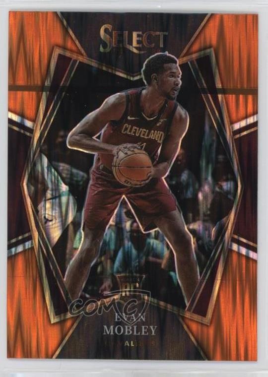 2021 Panini Select Premier Level Orange Flash Prizm Evan Mobley #110 Rookie RC
