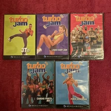 (5) NEW Beachbody TURBO JAM Series Workout Exercise DVD Set Chalene Johnson
