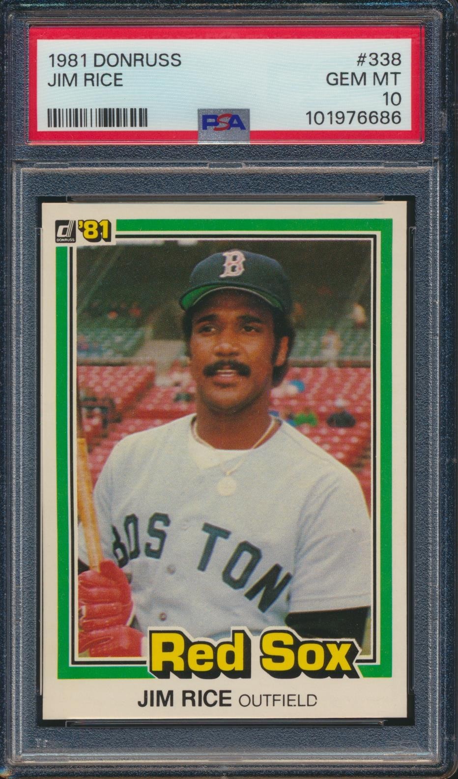 1981 Donruss Jim Rice #338 HOF Boston Red Sox PSA 10 Gem Mint