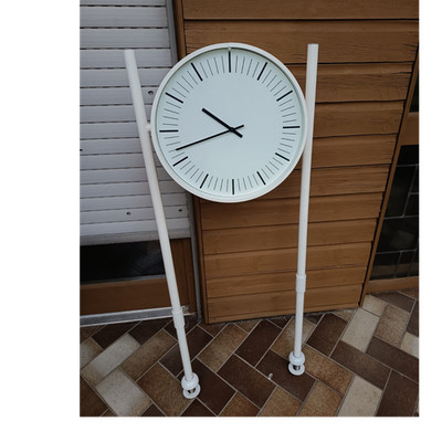Burk Mobatime Spezialuhr Flughafen B05134014070 2-seitig rund analog weiß Metall