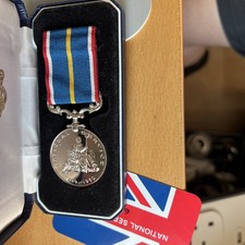  ORIGINAL ROYAL BRITISH LEGION NATIONAL SERVICE MEDAL,BOXED,GREAT CONDITION