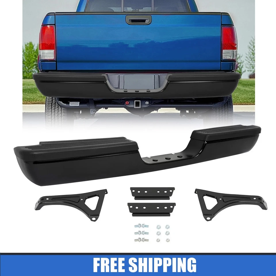 NEW Complete Paintable Rear Bumper Assembly For 1994-2002 Dodge Ram Pickup Foto 4 de 4