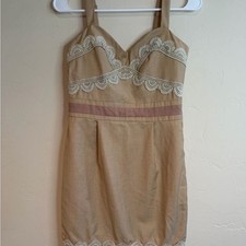 Beige Lace Detail Dress