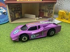 1990 Hot Wheels #74 GT Racer Purple Blackwalls Blue Card Series BW VTG 1988