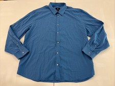 Calvin Klein Mens Shirt Button-Down Dress Shirt Blue Striped Men  s XXL