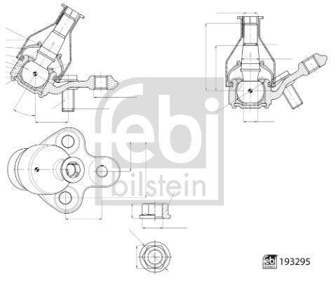 Febi Bilstein Trag-/FüHrungsgelenk 193295 FüR Mazda Suzuki Toyota-image
