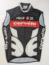 Cycling Vest Castelli Cervélo 3T Rosso Corsa Men’s XL Black Red Zipvit USA