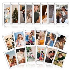 Acrylic Fridge Magnetic Frame 20 Packs Double Sided Clear Small Photo Frame M...