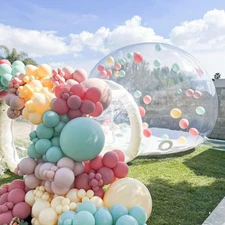 inflatable bubble house transparent dome tent, slightly used, holds air well.