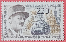 France 1987 - General Leclerc 2,20 - Yvert 2499 Oblitéré Used Stamp WWII War