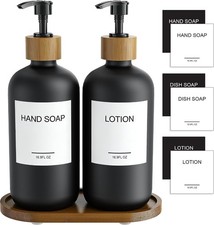 Modern Vintage Liquid Soap Dispensers, Dish and Hand soap Lotion Dispenser Set