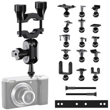 Universal Dash Cam Mount - Rearview Mirror Bracket Kit, 16 Connectors for Most D