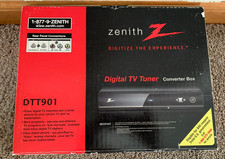 Zenith Digital TV Tuner Converter Box DTT901 Open Box With Cables- No Remote
