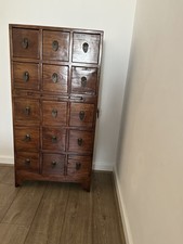 Beautiful Apothecary Cabinet Lovely Wood Chest Drawers VGC
