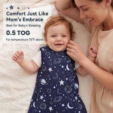Unnivoll Baby Sleep Sack 0-6 Months Baby WearablP 100 Cotton 3 pc Set
