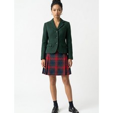 Vintage Academia Tartan Women's 14 Preppy School Girl Plaid Pleated Wrap Skirt