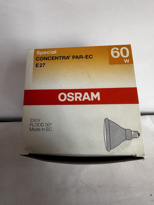 5 Stück OSRAM CONCENTRA Special REFLEKTOR PAR-EC 60W E27 PRESSGLASLAMPE GErmany 