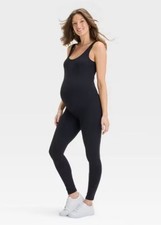 Long Unitard Maternity Jumpsuit - Isabel Maternity by Ingrid  Isabel  Black XL