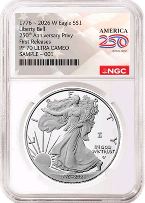 #ad #ad 2026 W Proof Silver Eagle NGC PF70 First Releases Flag Label Presale $299.99