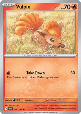 Pokemon Vulpix (16/260) Surging Sparks LP REVERSE HOLO