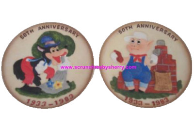 Disney Three Little Pigs Wolf Collector Plates  50th Anniversary LE 15,000 Lot 2