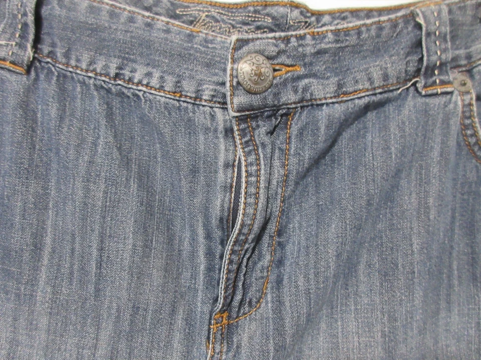 RARO! Talla 20 De Colección Años 90 Tommy Hilfiger Cambray Denim Maxi Falda Costura Jean 40"W Foto 4 de 4