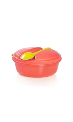 Tupperware Bite on the Go salad lunch snack Bowl w/spoon NEW