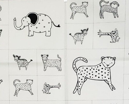 SAVANNAH Moda FABRIC quilting panel monkey leopard Gingiber sew black 48221-21 - Picture 7 of 10