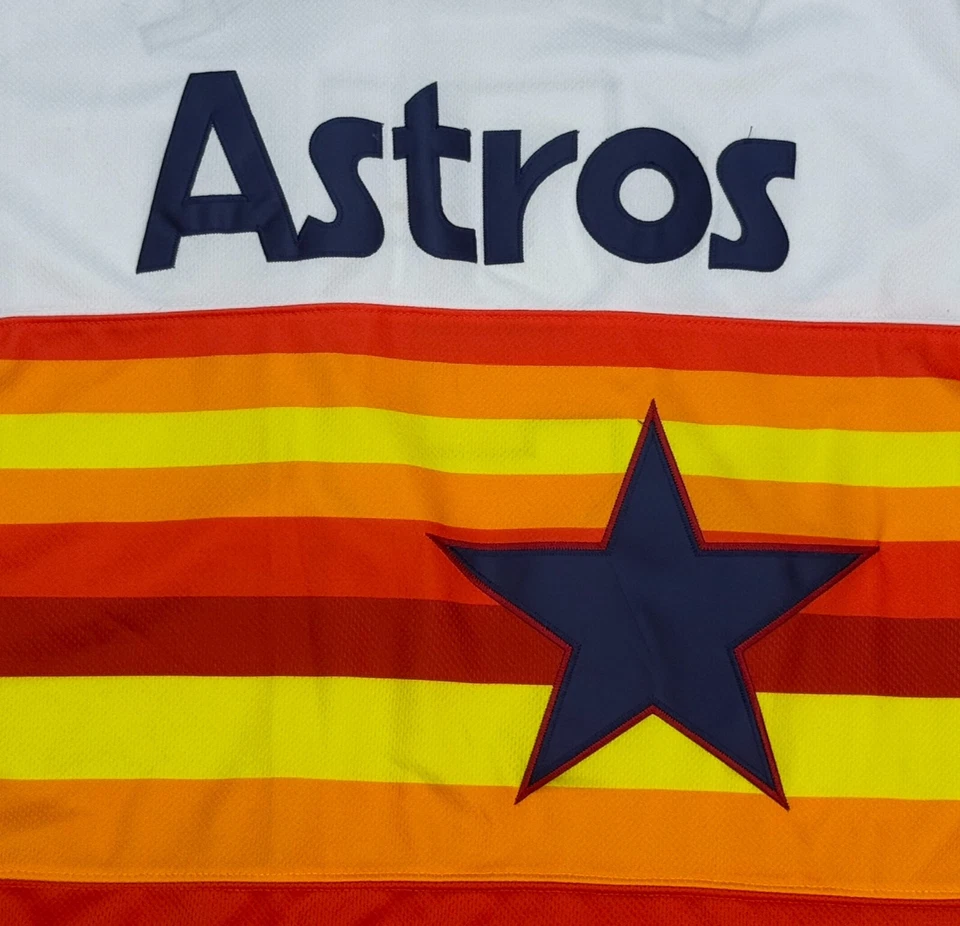 Camiseta Majestic MLB Houston Astros #5 2017 Salón de la Fama Jeff Bagwell Talla XXL Foto 2 de 4