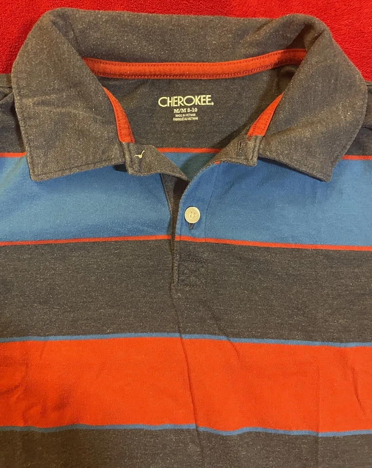 Polo Cherokee para niño manga corta cuello rayas multicolor talla: M (8-10) Foto 2 de 4