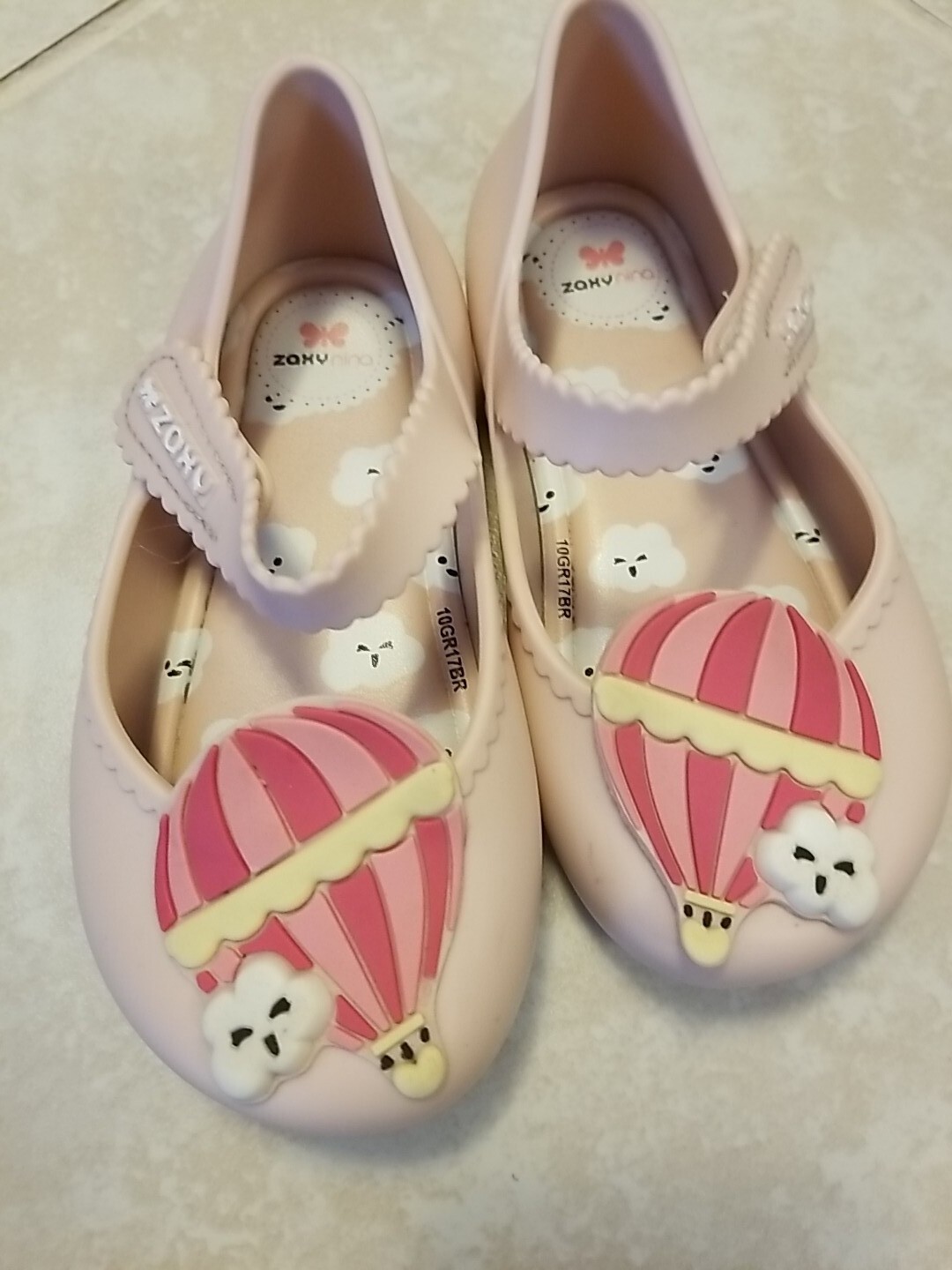 Zaxy Pink Jelly Mary Jane Flats Kids 9C