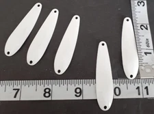 (12)    .025  2 1/4"  White Smooth Trolling Spoon Blanks  LEWC