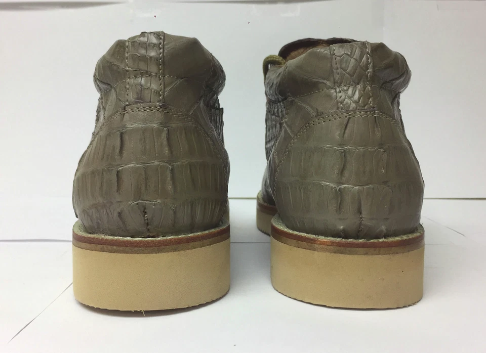 Mens Light Brown Crocodile Western Shoe Sneakers Genuine Exotic Leather Rodeo - Image 4 of 4