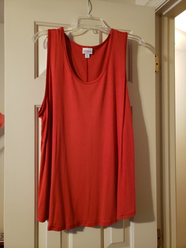 LuLaRoe "America", Red, Sleeveless Tank TopSize 2XL 