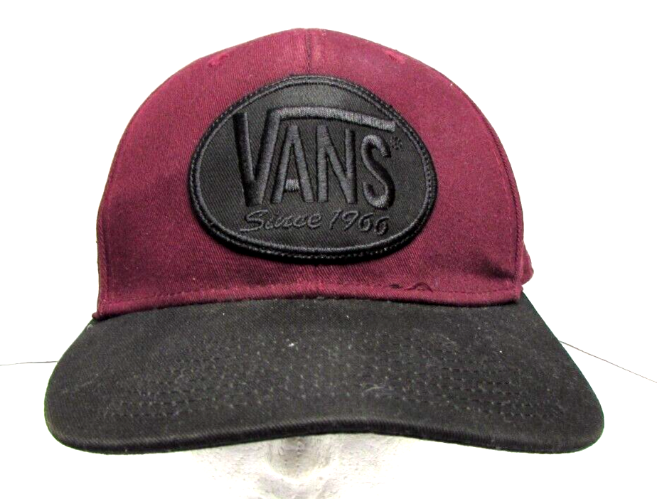 VANS Men's One Size Fits All Hat VANS Since 1966 Trucker Cap Snapback Red  Black