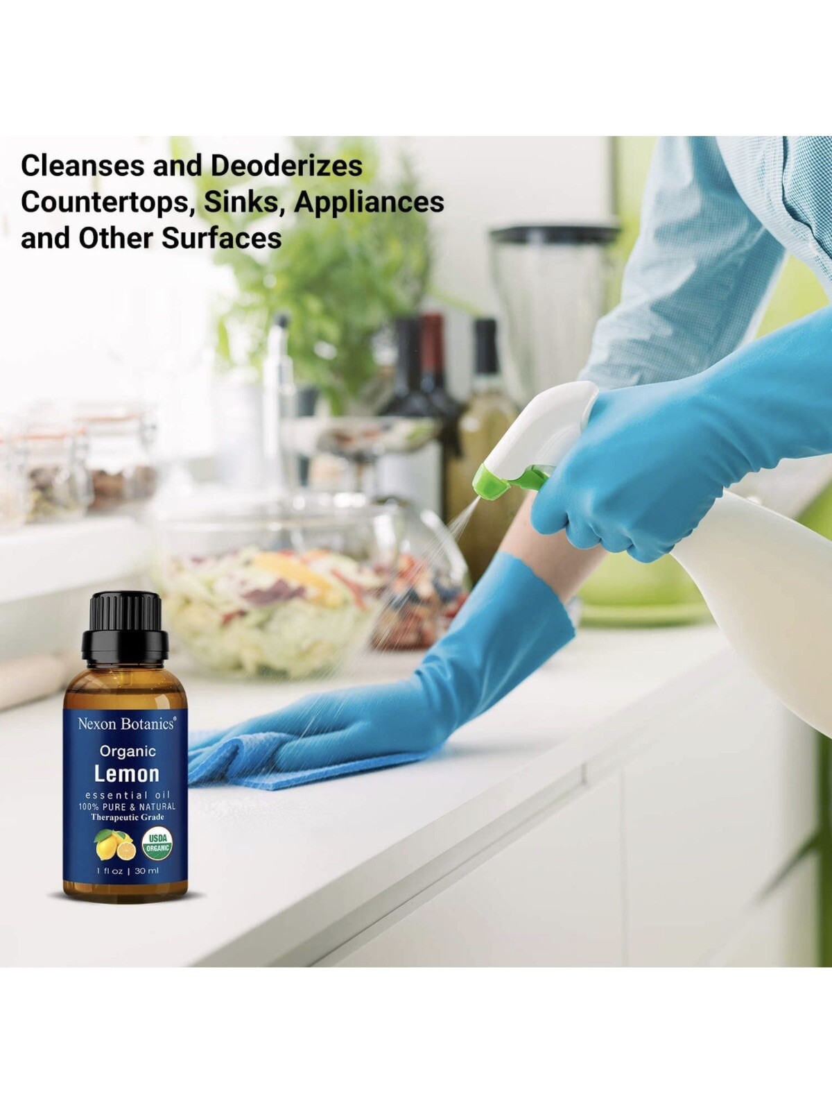 Organic Lemon Essential Oil 30 ml USDA Certified Pure and Natural