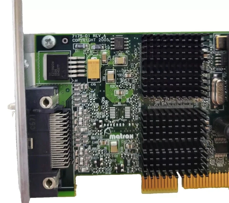 MATROX PN 7175-01 MGI MODEL QID-P128LPAW BOARD GRAPHICS CARD GREET CONDITION. - Image 4 of 4
