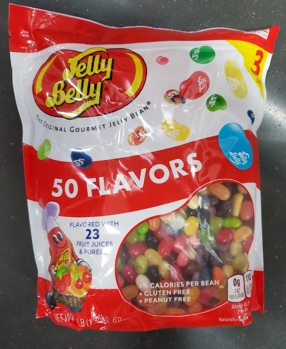 Jelly Belly Jelly Beans 50 Flavors Original 3 Lb Bag Gourmet Real