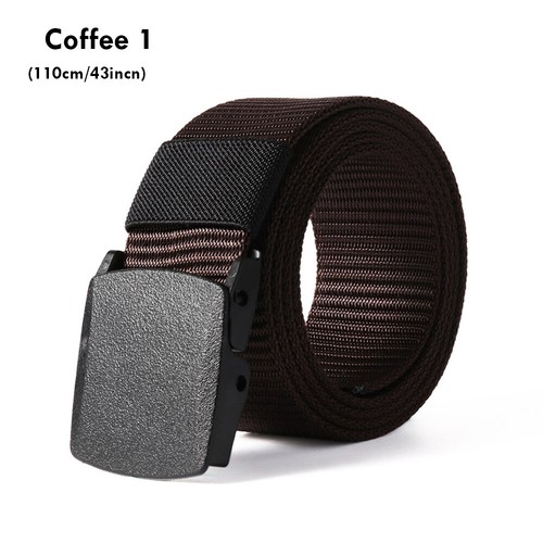 Unisex Fabric Woven Waistband Braided Belt Leather Buckle Waistband Canvas Belts - Picture 32 of 51