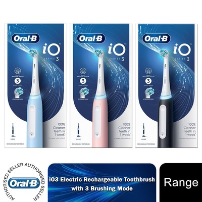 Oral-B iO3 Elektrische Wiederaufladbare Zahnbürste mit 3 Reinigungsmodi