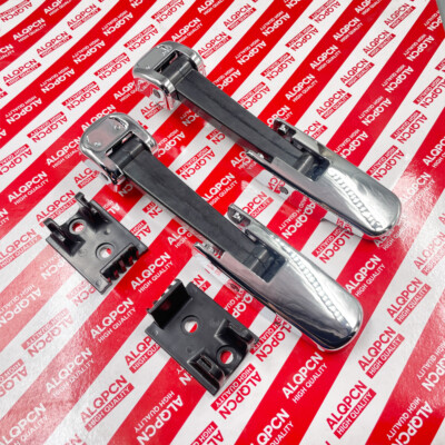 #ad 2 Sets Chrome Hood Latch Rubber Lock Fit Hummer H2 Chevy Kodiak 2003 2009 $32.99