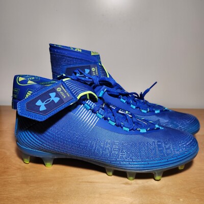 NIB Under Armour Highlight MC Football Cleats Blue High Top Mens Size 9 3026577 Under Armour Men main image 4