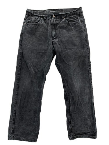Rocawear Jorts W44 Black Jean Shorts Distressed Ripped Stitch