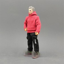1:18 Scale Red Hoodie Coat Tops Clothes for 3.75" Male Female Action Figure Toys