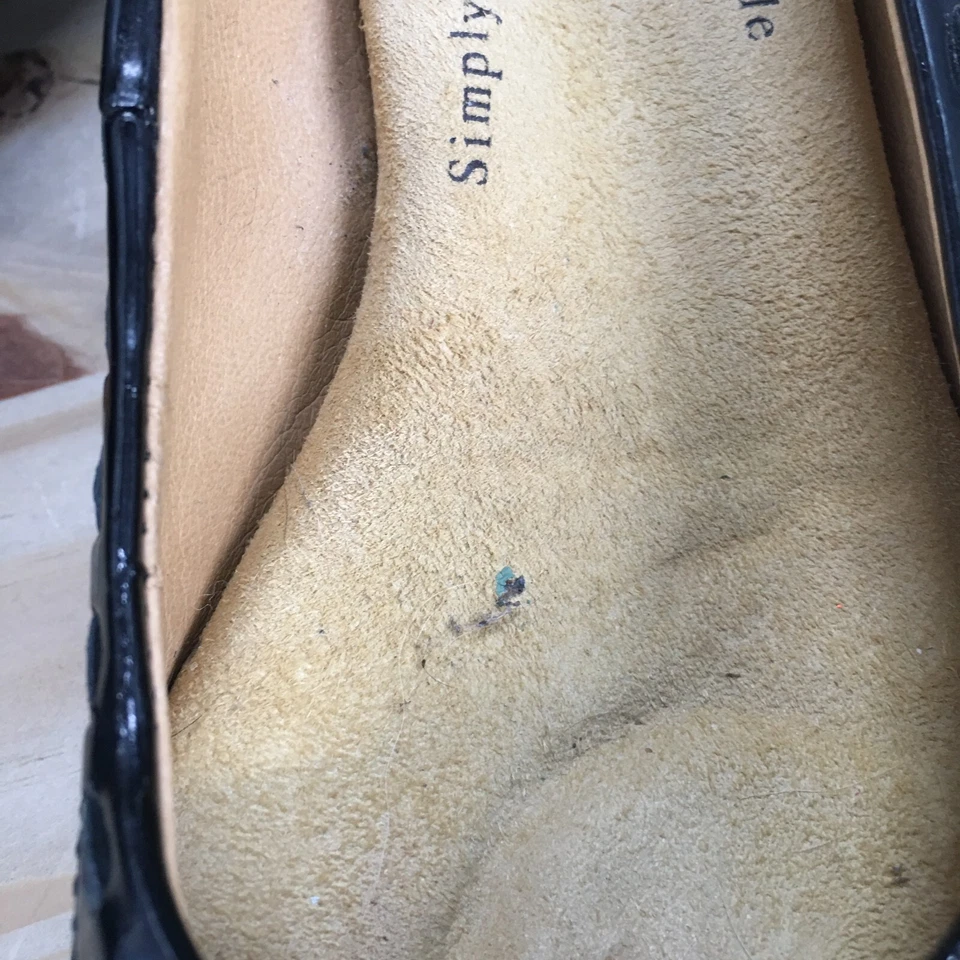 Softspots Heels Womens 7N Pump Black Leather Low Top Block Round Toe Casual - Image 4 of 4