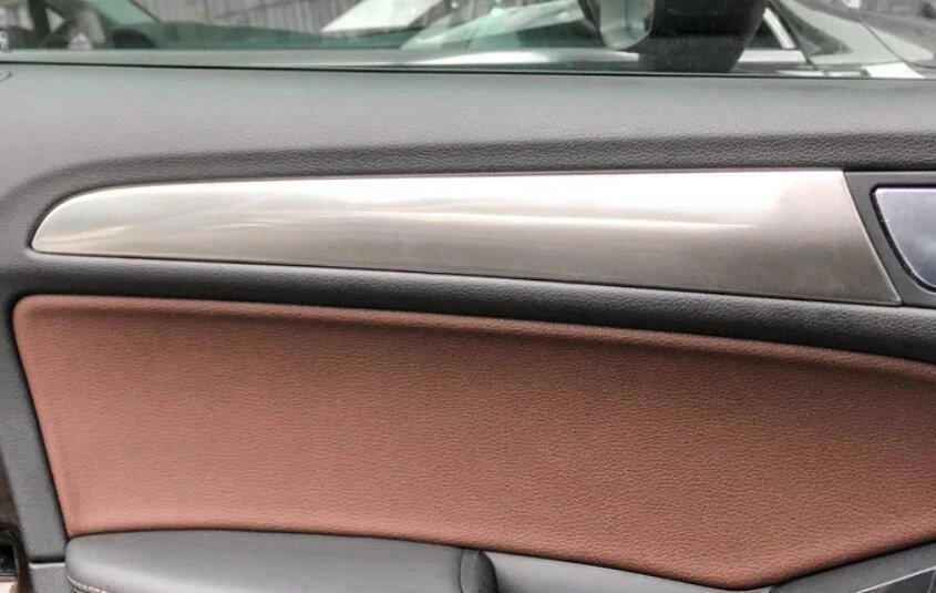 Fit For Audi Q5 2009-2017 Silver Titanium Car Inner Door Strip Panel Cover Trim - Изображение 4 из 4