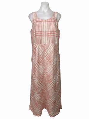 J. Jill Love Linen Orange Plaid Sleeveless Maxi Dress Womens Size M | eBay J. Jill Love Linen Orange Plaid Sleeveless Maxi Dress Womens Size M | eBay